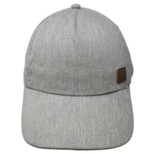 Roxy 5 Panel Gray One Size Hat Leather Logo Patch Heathered Strapback Surf Wear